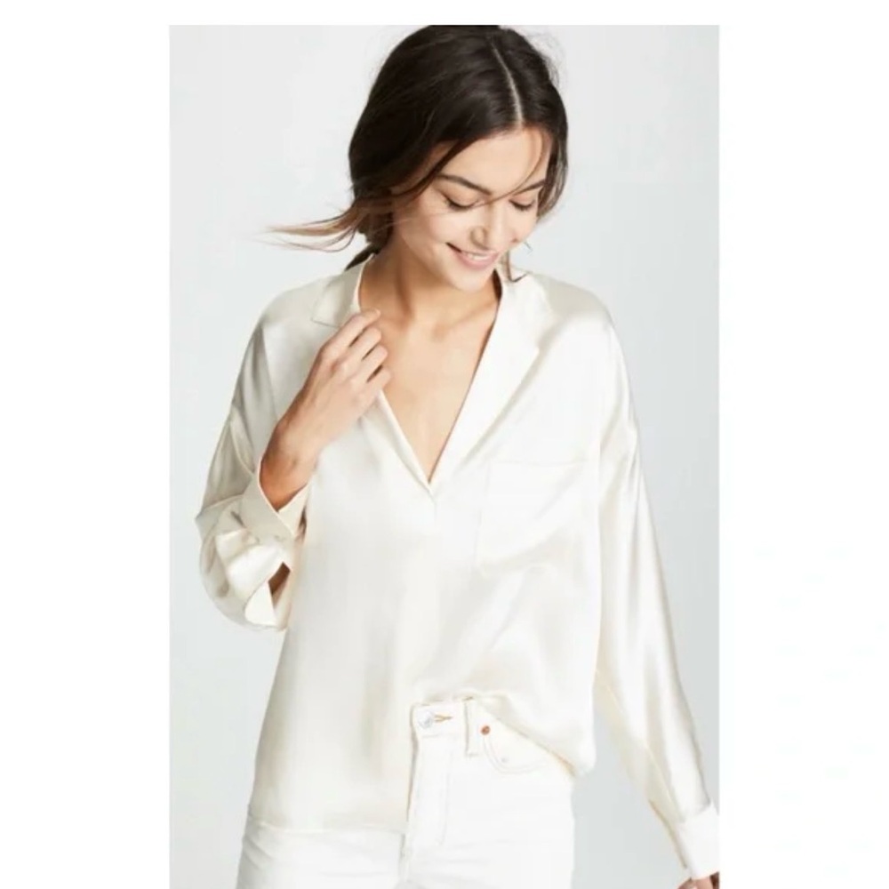 Vince Cream Women's Blouse brand new - Picture 4 of 5
